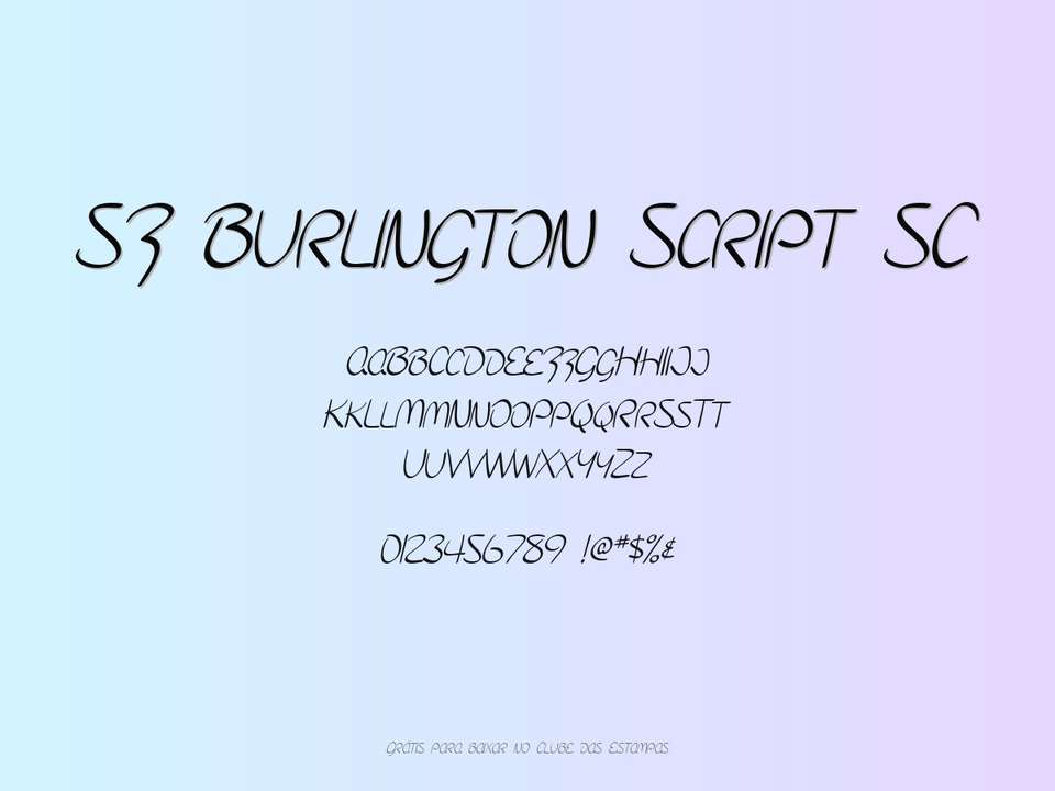 Fonte Sf Burlington Script Sc Grátis Para Baixar
