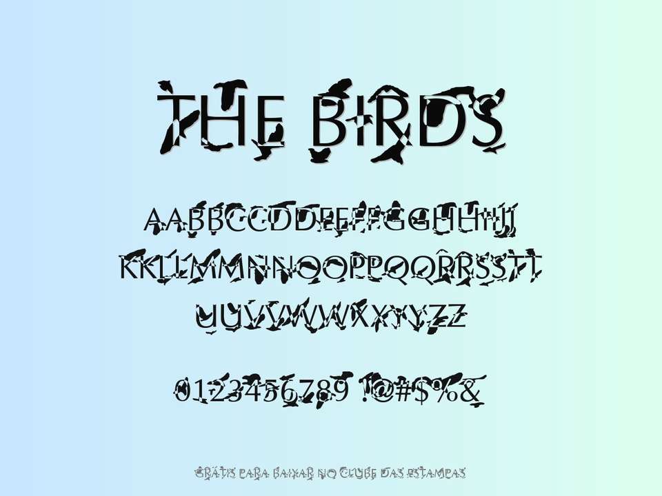 Fonte The Birds Grátis Para Baixar