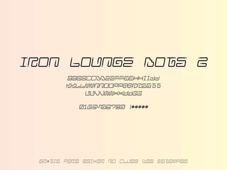 Fonte Iron Lounge Dots 2 Grátis Para Baixar