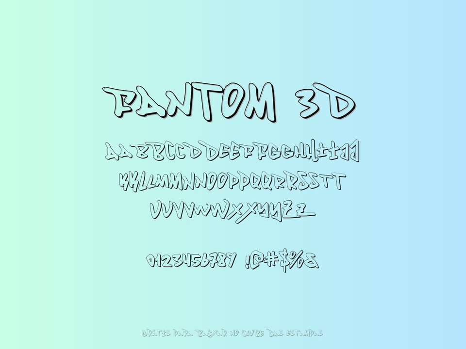Fonte Fantom 3d Grátis Para Baixar