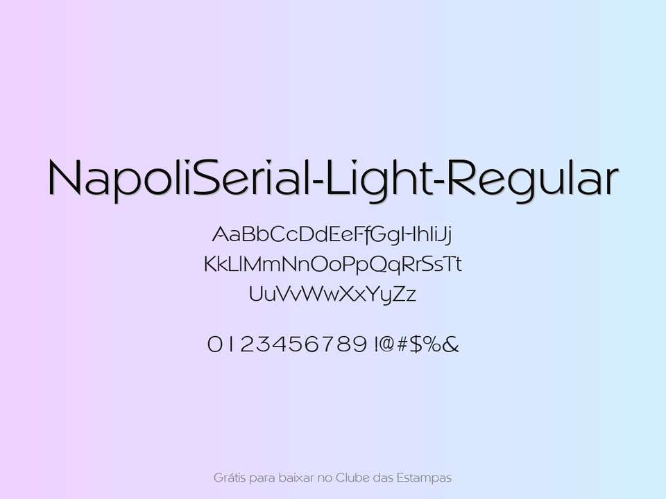 Fonte Napoliserial Light Regular Grátis Para Baixar
