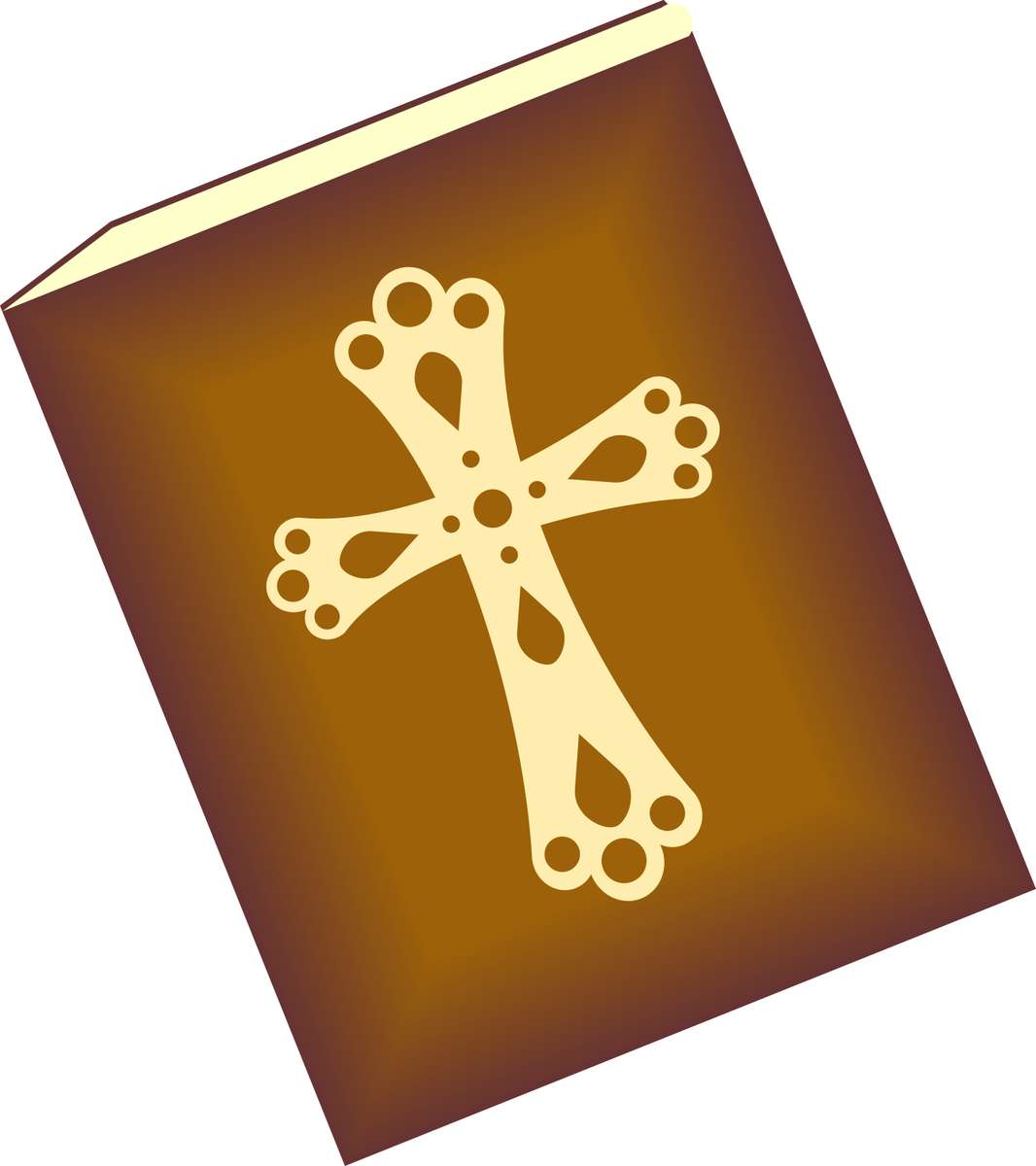 Cruz Estilizada Em Fundo Marrom Religião Png Grátis Para Baixar