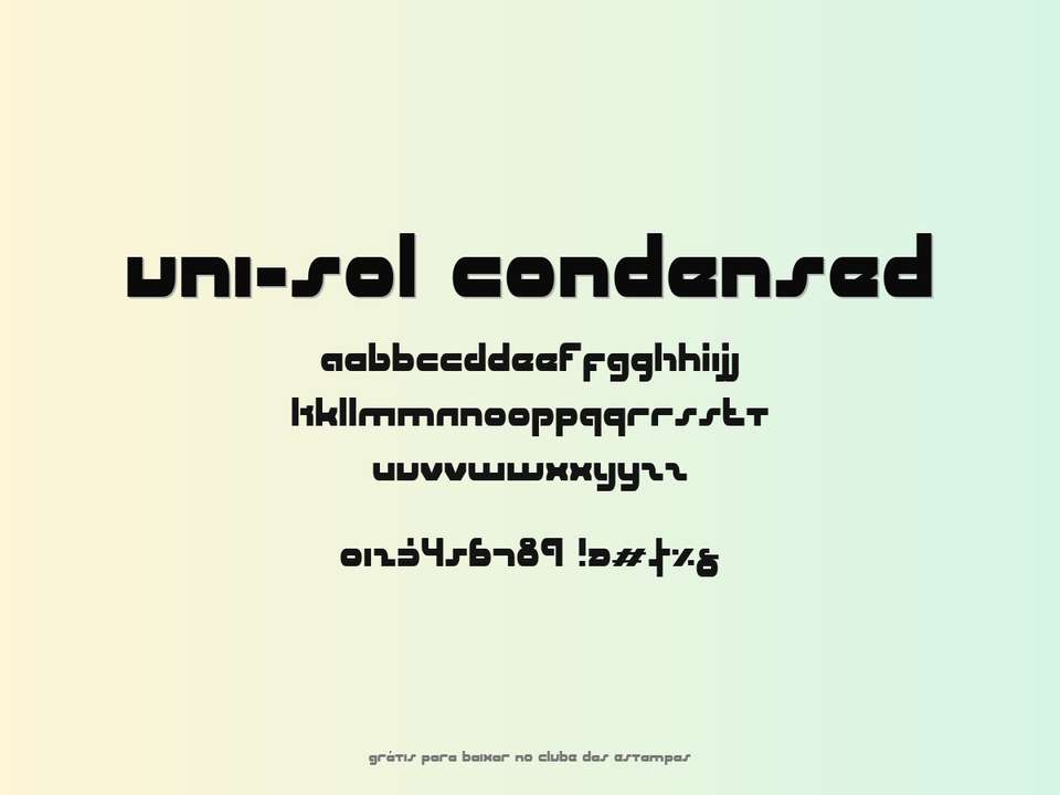 Fonte Uni Sol Condensed Grátis Para Baixar