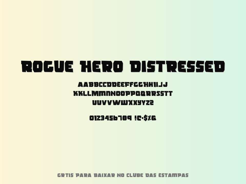 Fonte Rogue Hero Distressed Grátis Para Baixar