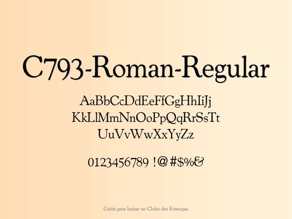 Fonte C793 Roman Regular Grátis Para Baixar