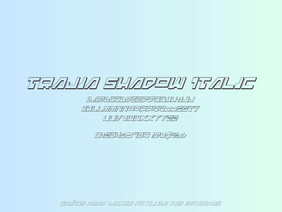 Fonte Trajia Shadow Italic Grátis Para Baixar