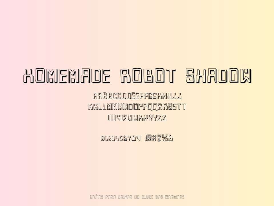Fonte Homemade Robot Shadow Grátis Para Baixar