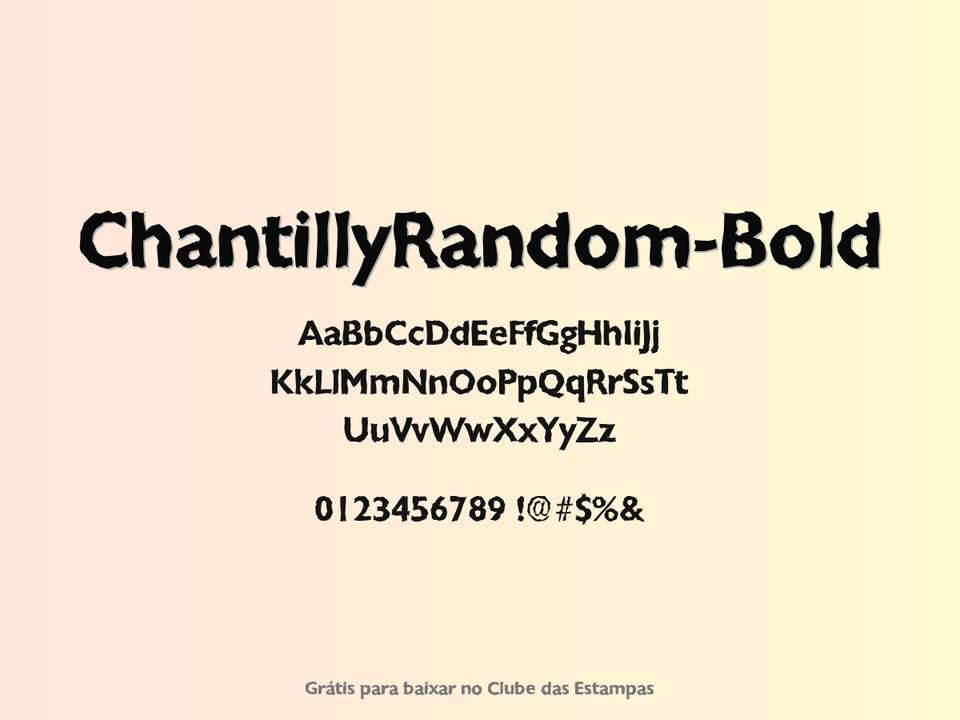 Fonte Chantillyrandom Bold Grátis Para Baixar