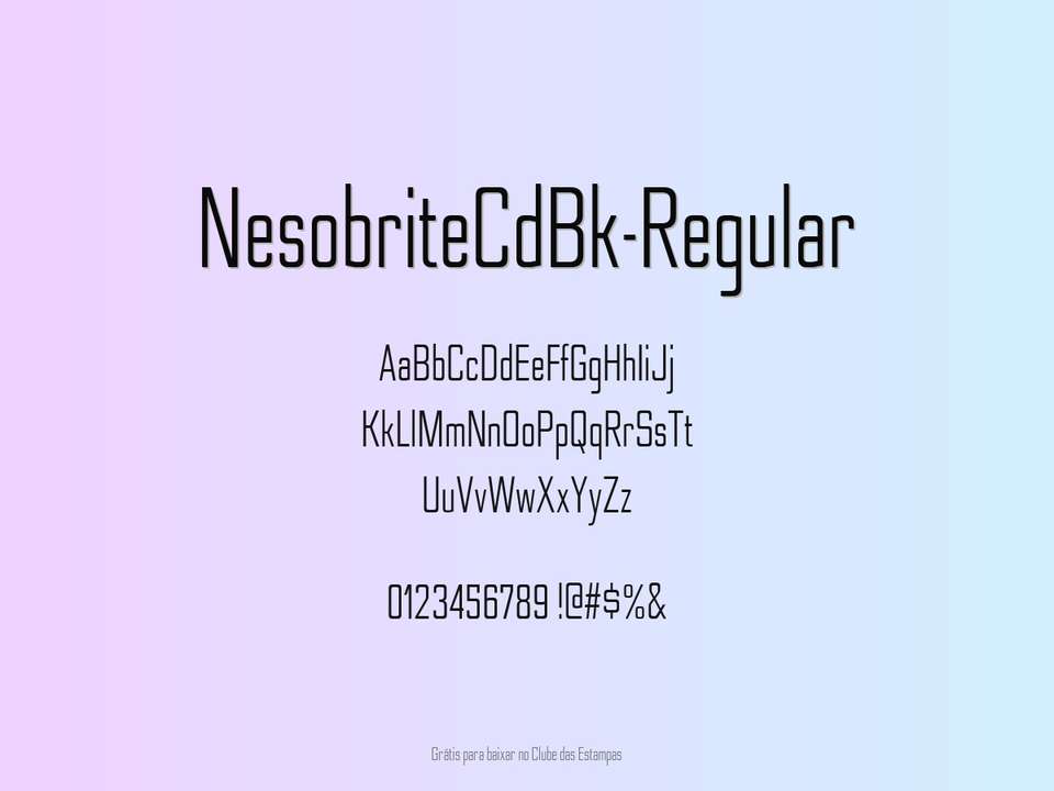 Fonte Nesobritecdbk Regular Grátis Para Baixar