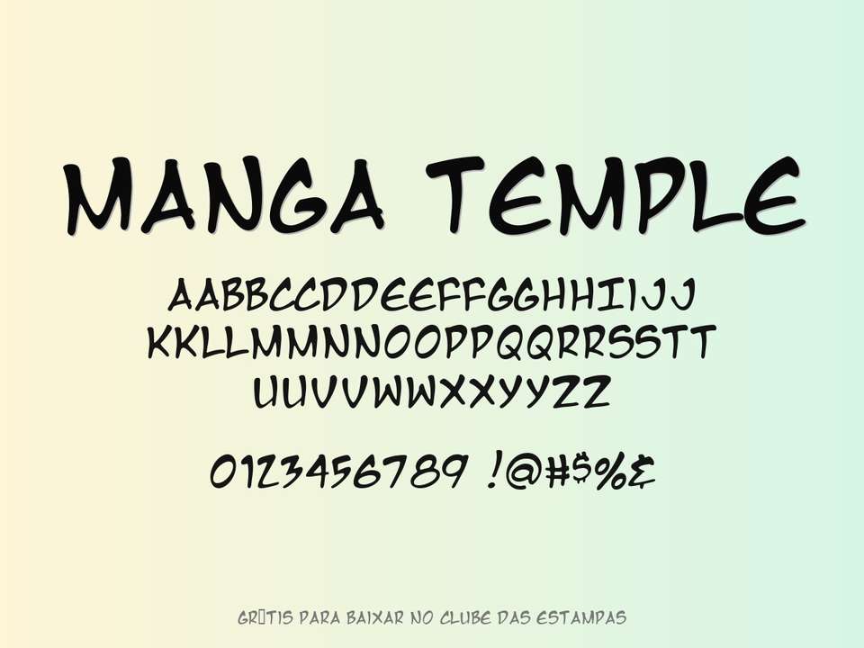Fonte Manga Temple Grátis Para Baixar