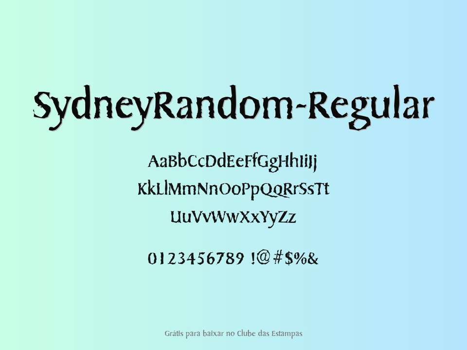 Fonte Sydneyrandom Regular Grátis Para Baixar