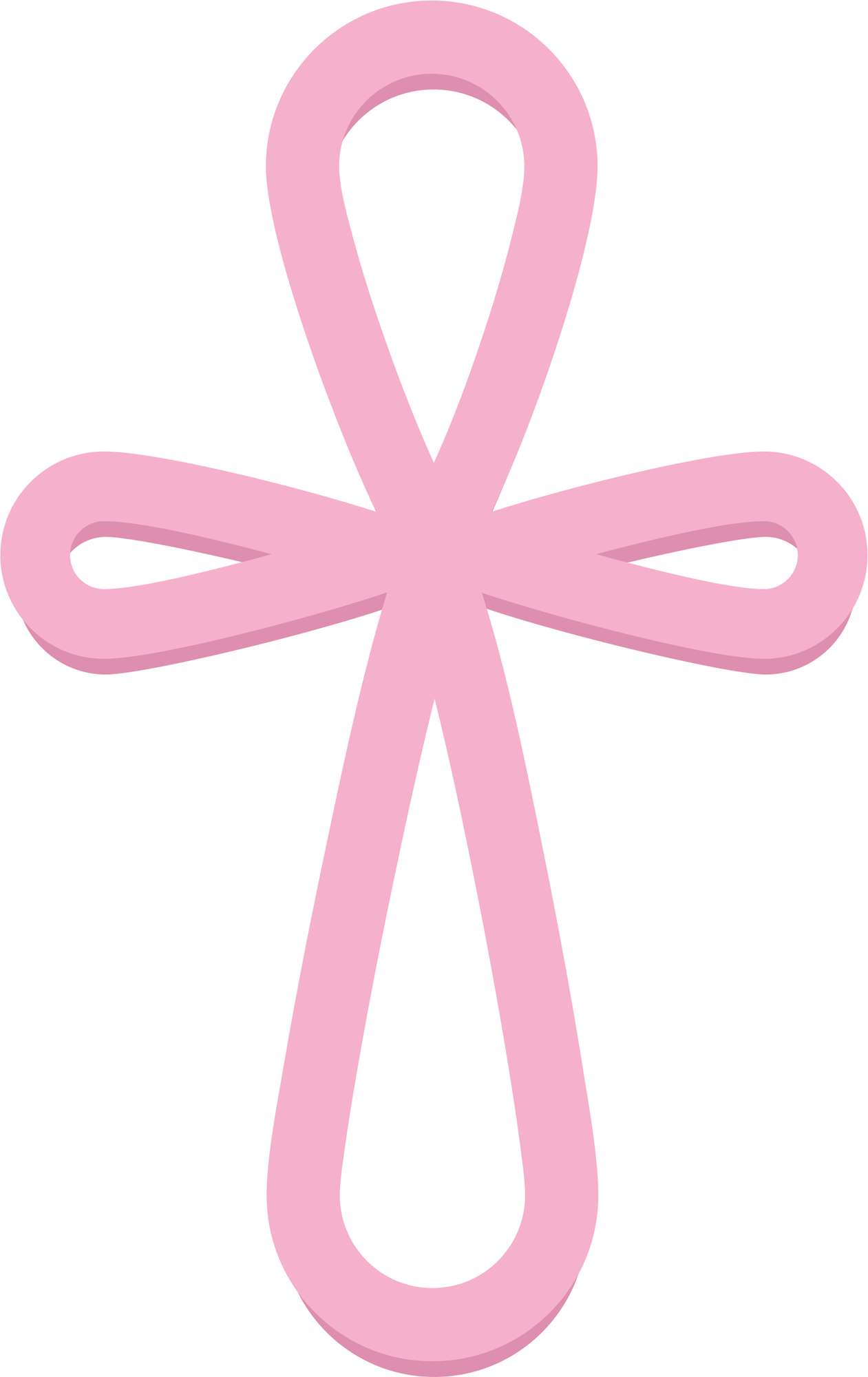 Cruz Estilizada Cor De Rosa Símbolos Png Grátis Para Baixar