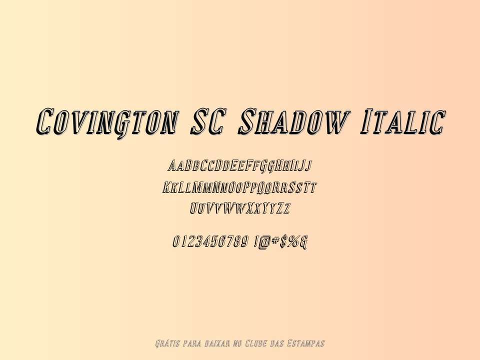 Fonte Covington Sc Shadow Italic Grátis Para Baixar