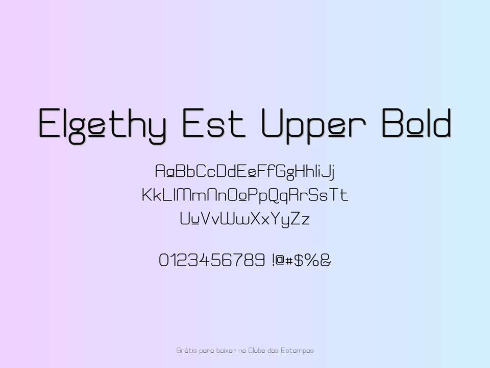 Fonte Elgethy Est Upper Bold Grátis Para Baixar