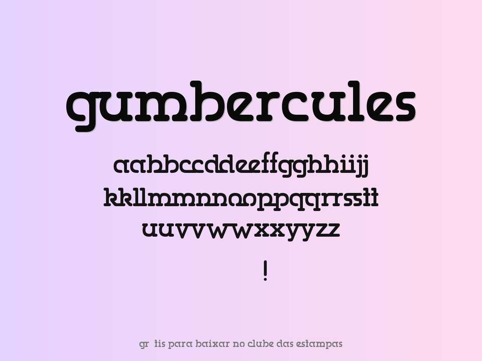 Fonte Gumbercules Grátis Para Baixar