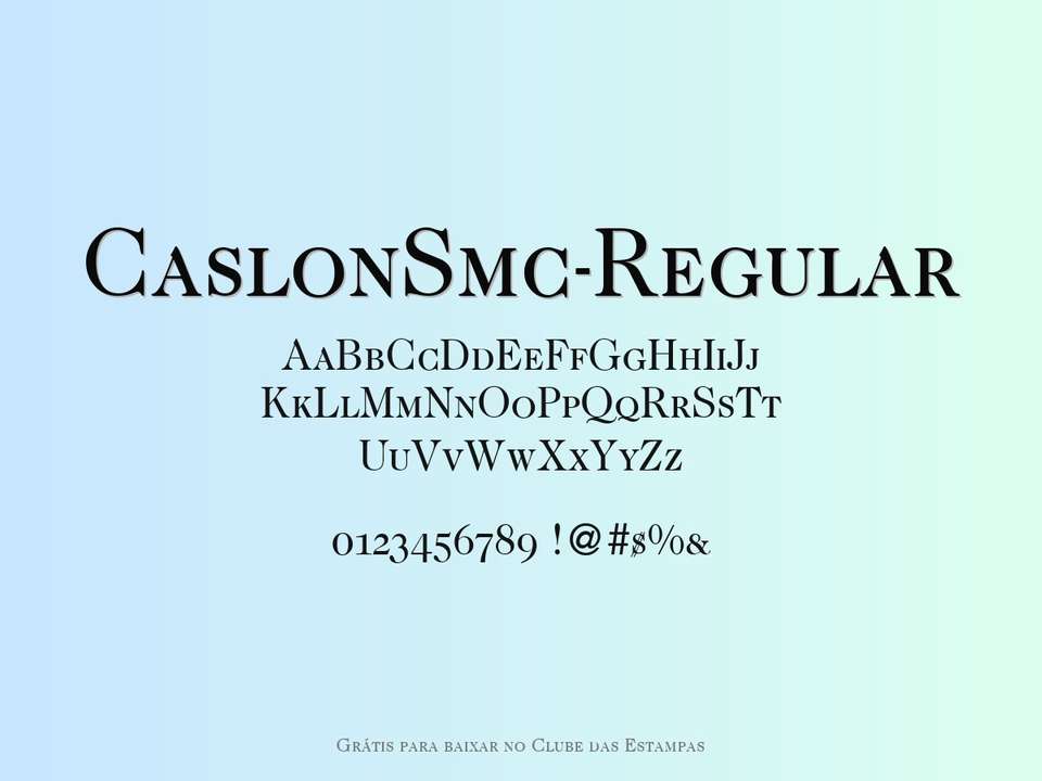 Fonte Caslonsmc Regular Grátis Para Baixar