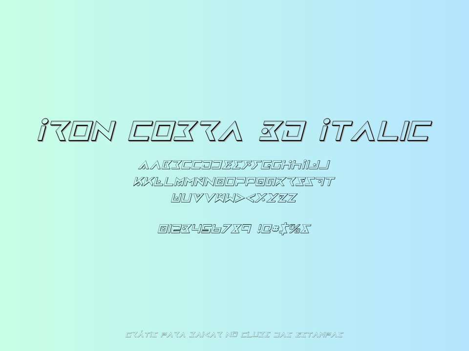 Fonte Iron Cobra 3d Italic Grátis Para Baixar