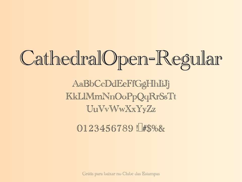 Fonte Cathedralopen Regular Grátis Para Baixar