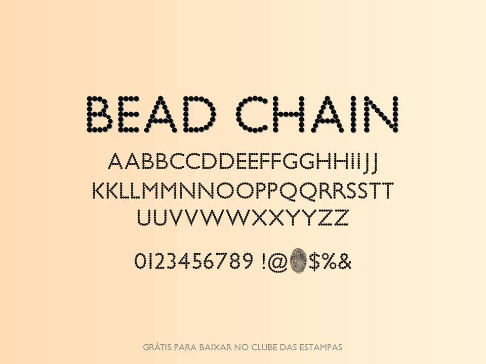 Fonte Bead Chain Grátis Para Baixar