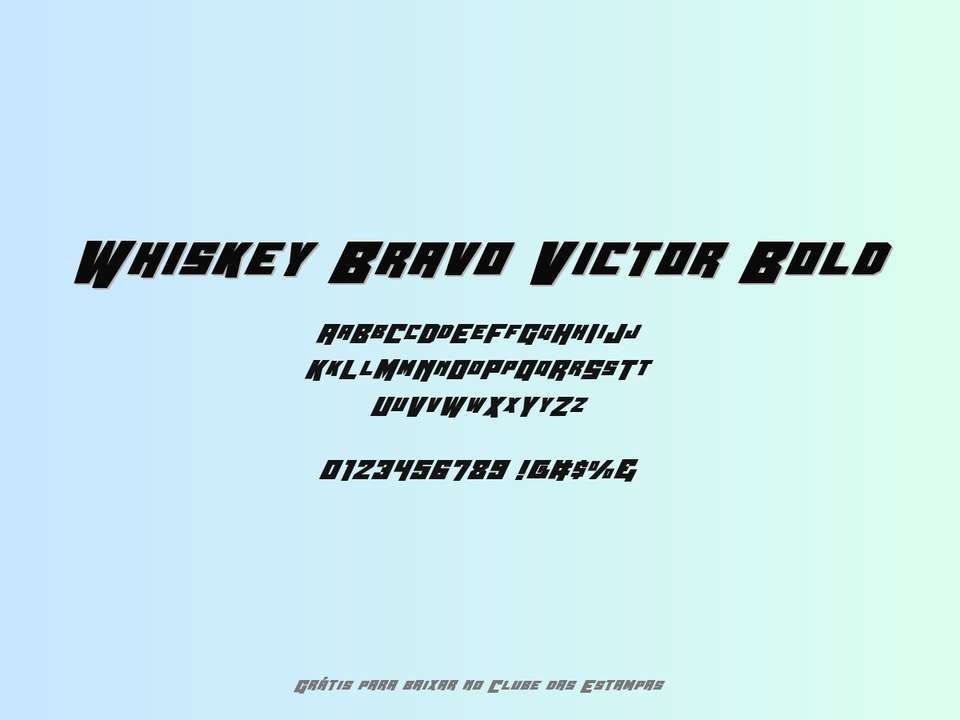 Fonte Whiskey Bravo Victor Bold Grátis Para Baixar