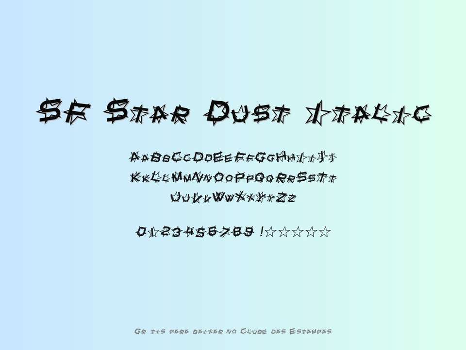 Fonte Sf Star Dust Italic Grátis Para Baixar