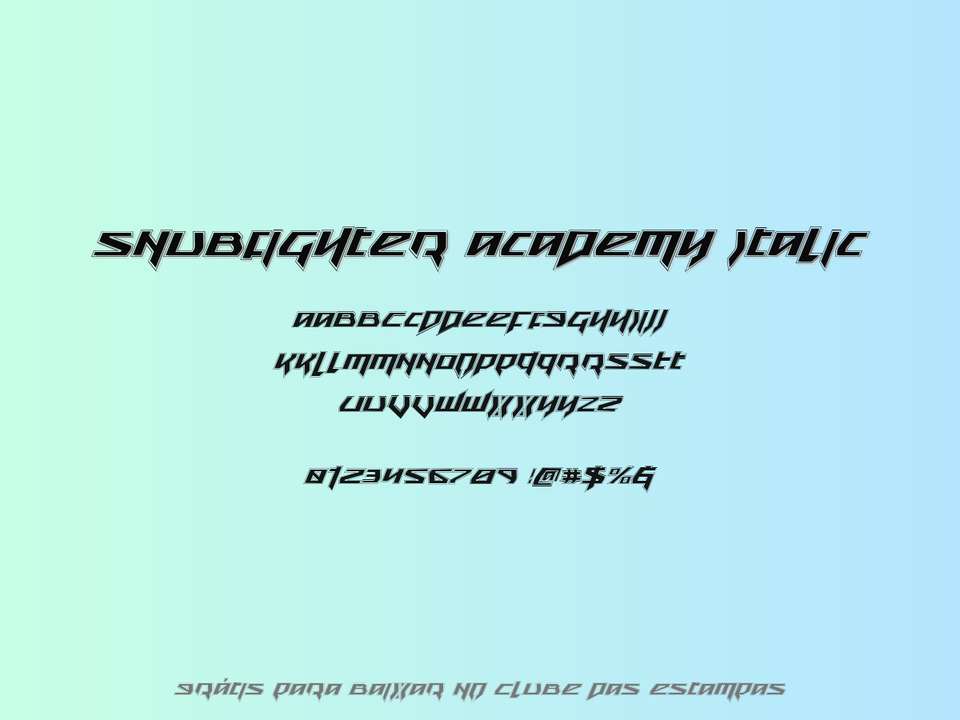 Fonte Snubfighter Academy Italic Grátis Para Baixar