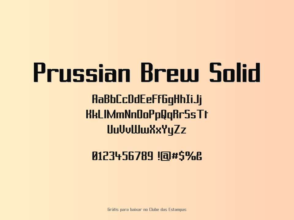 Fonte Prussian Brew Solid Grátis Para Baixar