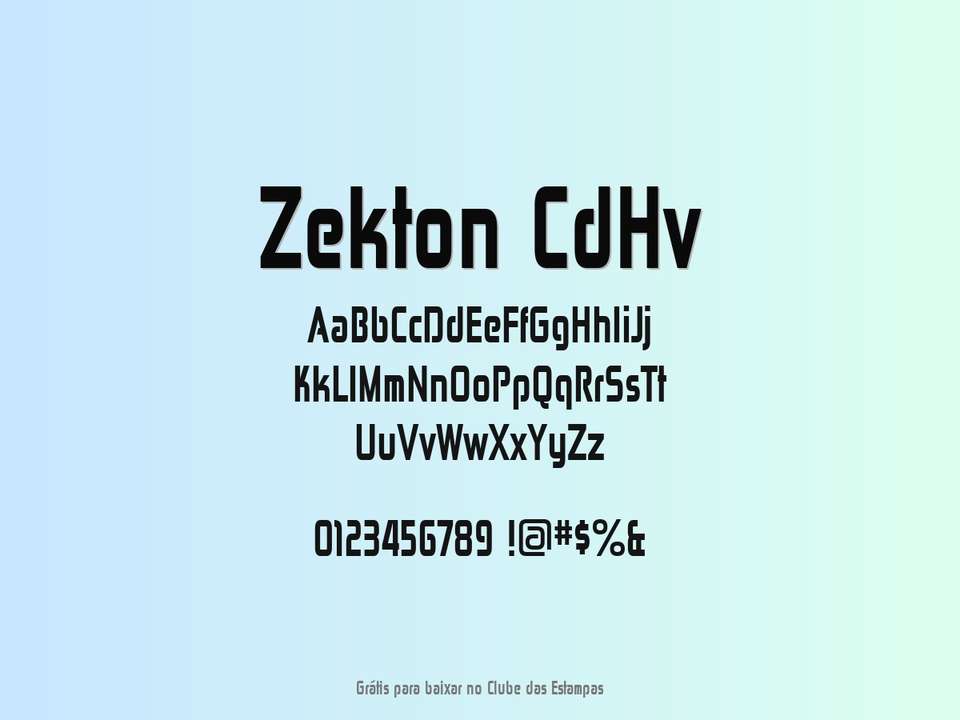 Fonte Zekton Cdhv Grátis Para Baixar