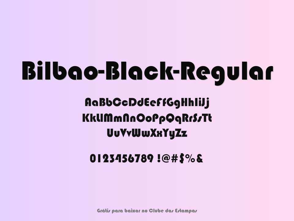 Fonte Bilbao Black Regular Grátis Para Baixar