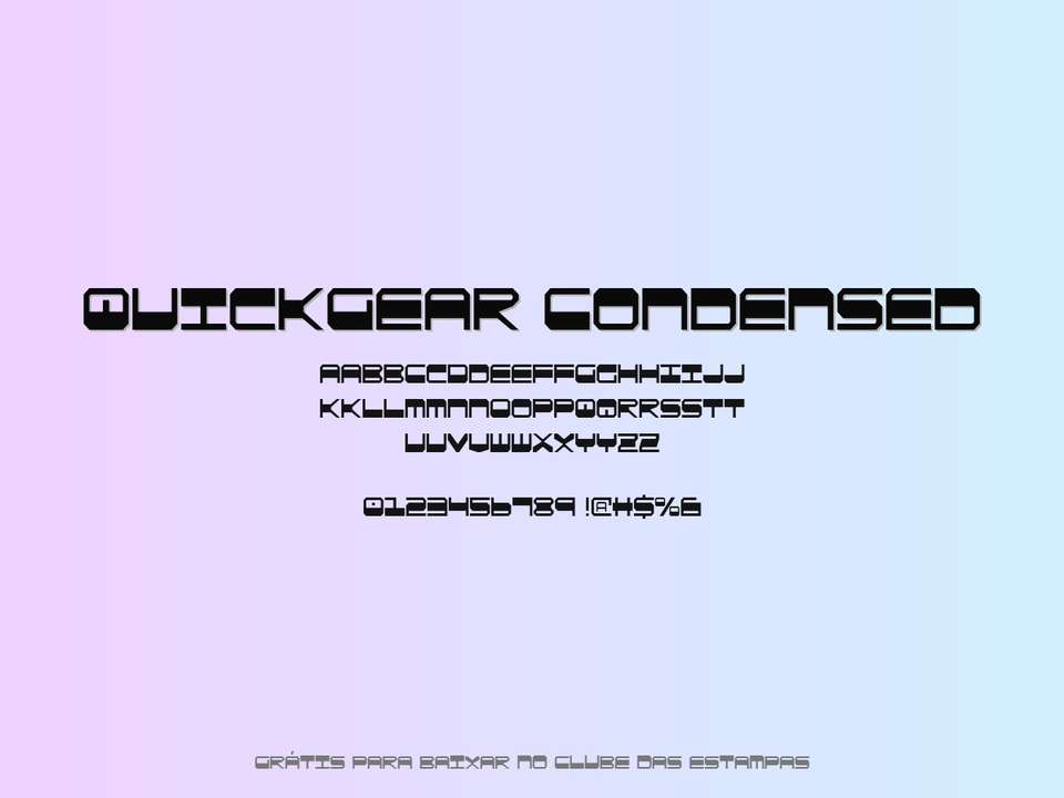 Fonte Quickgear Condensed Grátis Para Baixar