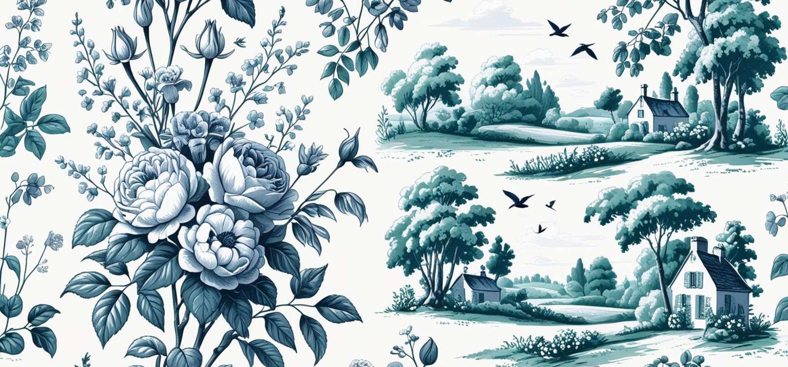 Ilustração Floral Vintage Com Casas Rurais Natureza Png Arte Para Caneca Grátis Pra Baixar