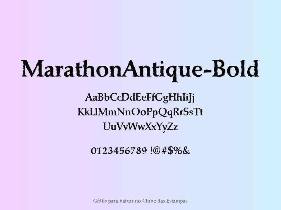 Fonte Marathonantique Bold Grátis Para Baixar