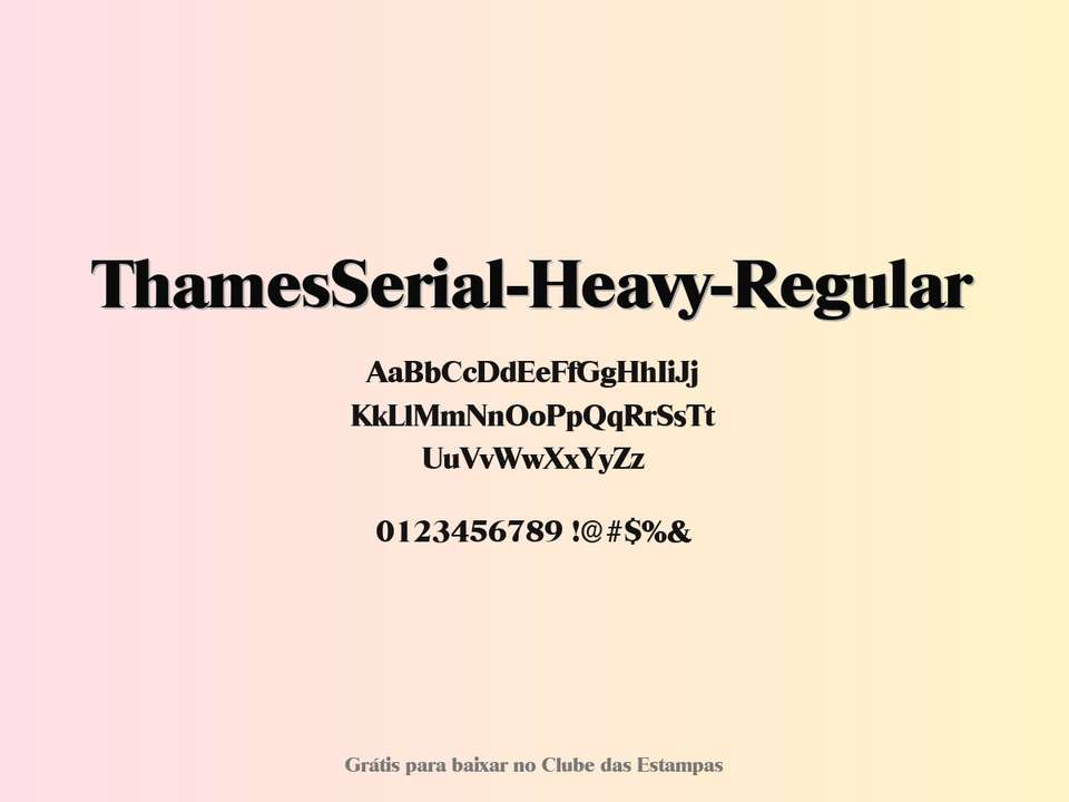 Fonte Thamesserial Heavy Regular Grátis Para Baixar