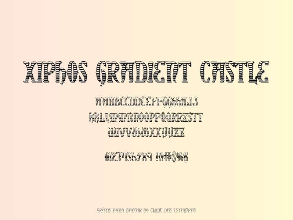 Fonte Xiphos Gradient Castle Grátis Para Baixar