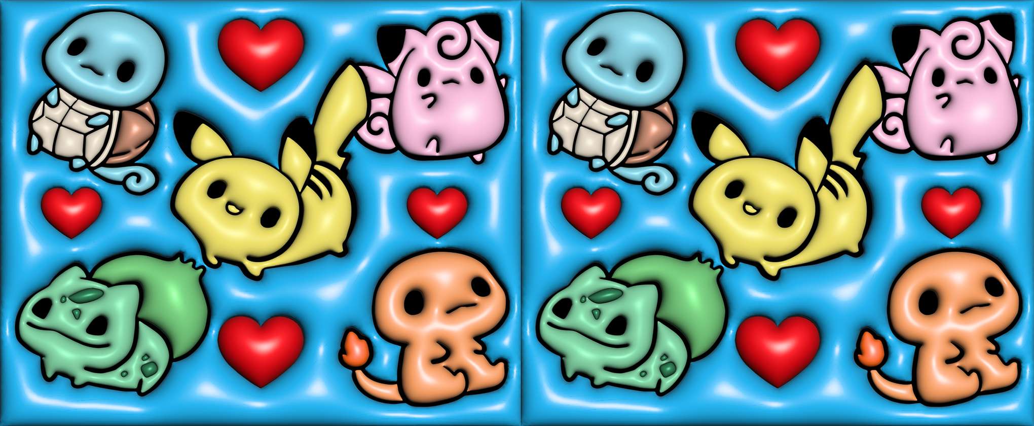 Ilustração De Personagens Pokémon Em Estilo 3d Pokémon Png Arte Para Caneca Grátis Pra Baixar