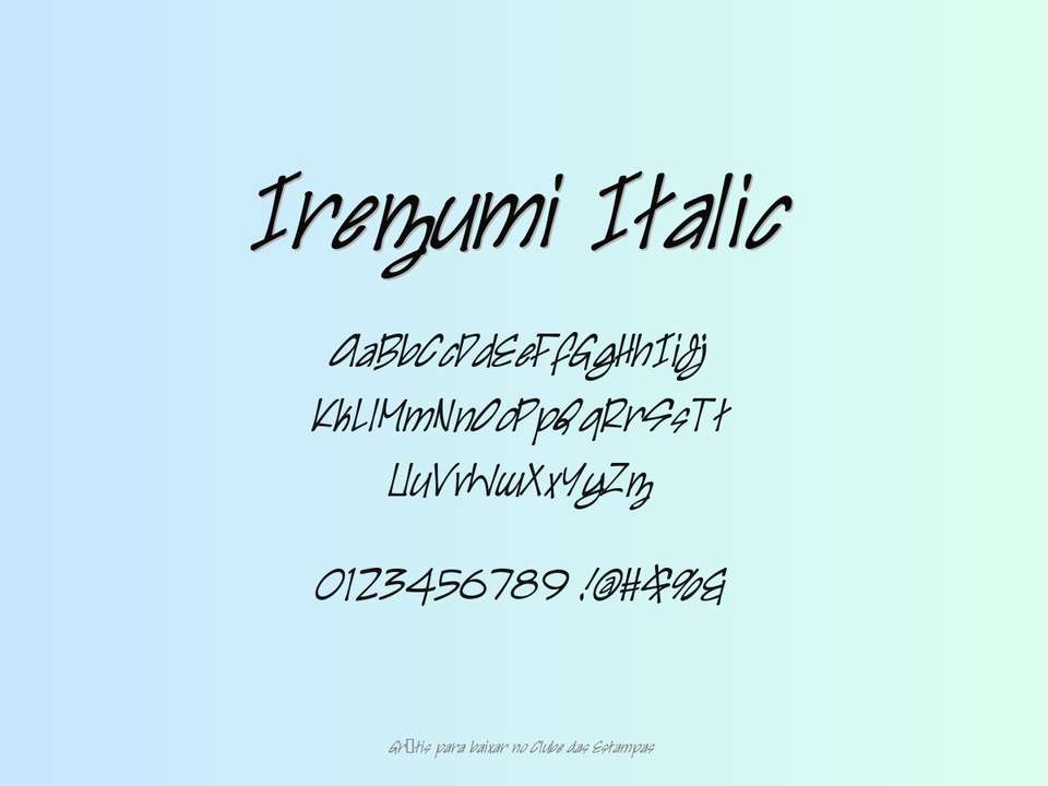 Fonte Irezumi Italic Grátis Para Baixar