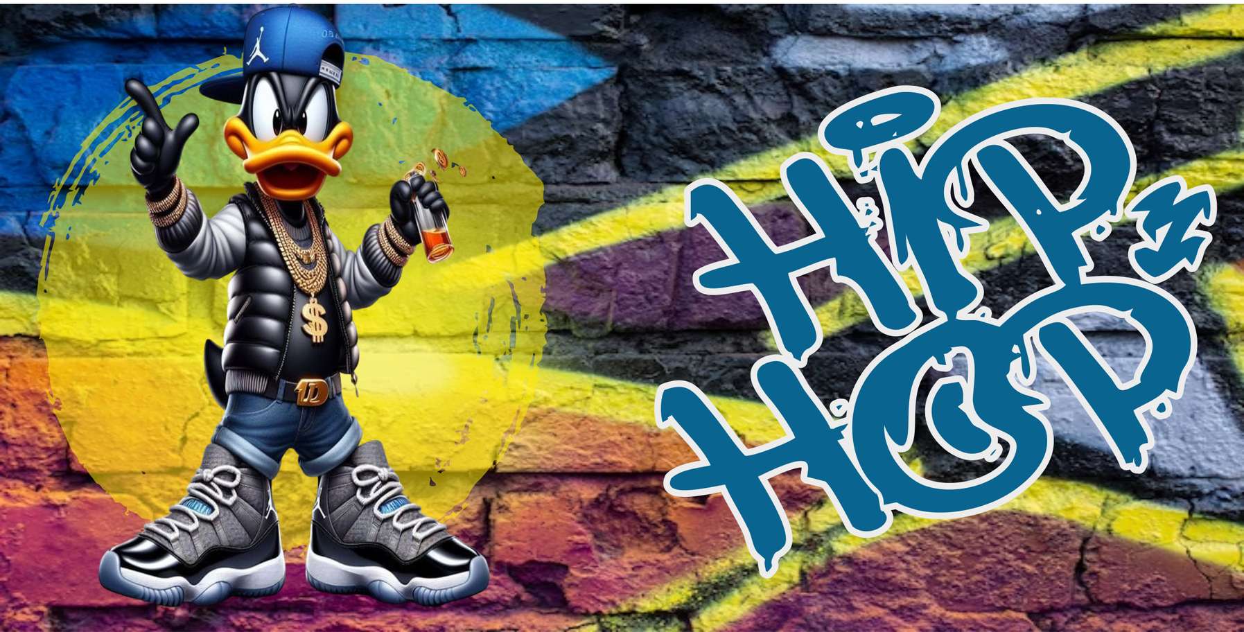 Personagem De Pato Hip Hop Com Texto Hip Hop Música Urbana Png Arte Para Caneca Grátis Pra Baixar