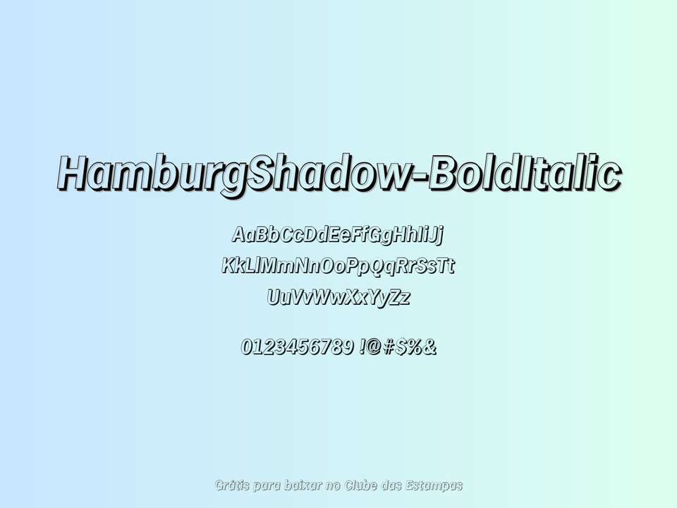 Fonte Hamburgshadow Bolditalic Grátis Para Baixar