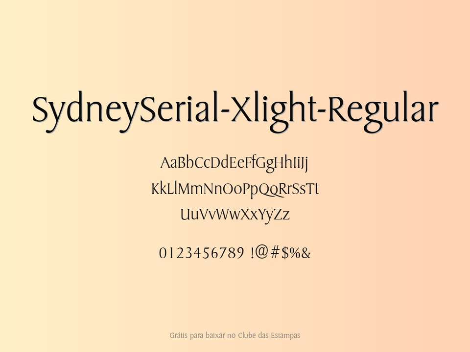 Fonte Sydneyserial Xlight Regular Grátis Para Baixar