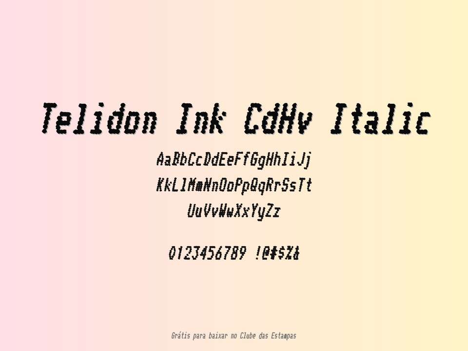 Fonte Telidon Ink Cdhv Italic Grátis Para Baixar