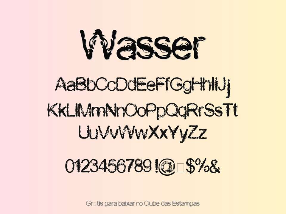 Fonte Wasser Grátis Para Baixar