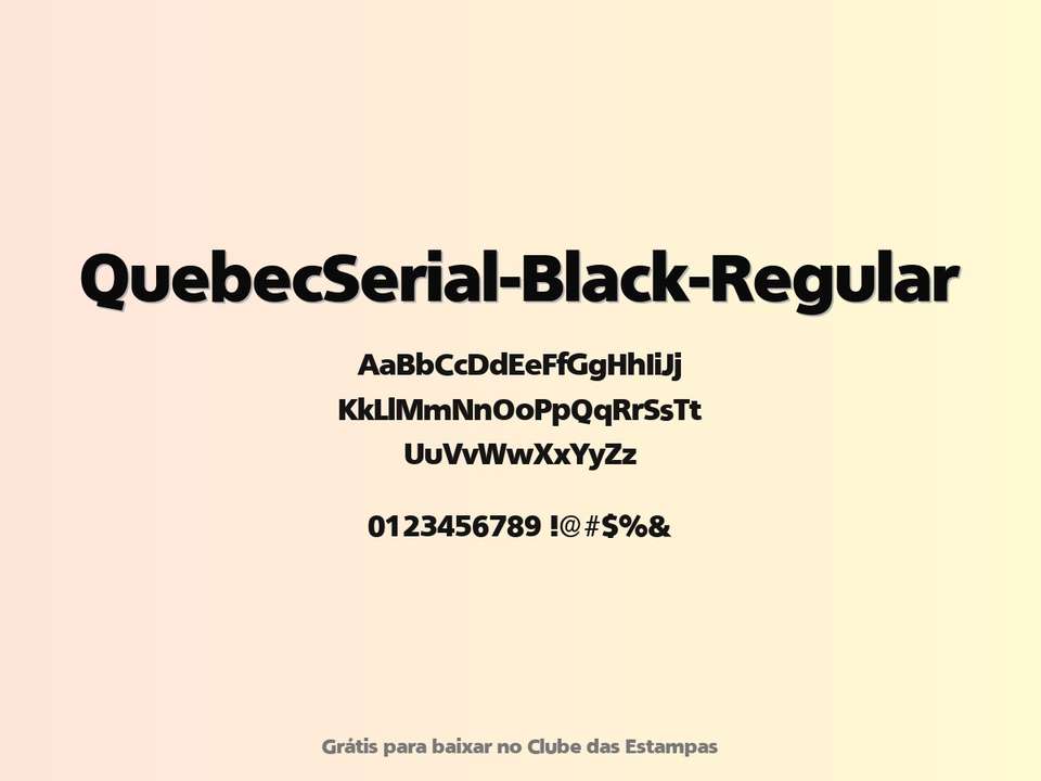 Fonte Quebecserial Black Regular Grátis Para Baixar