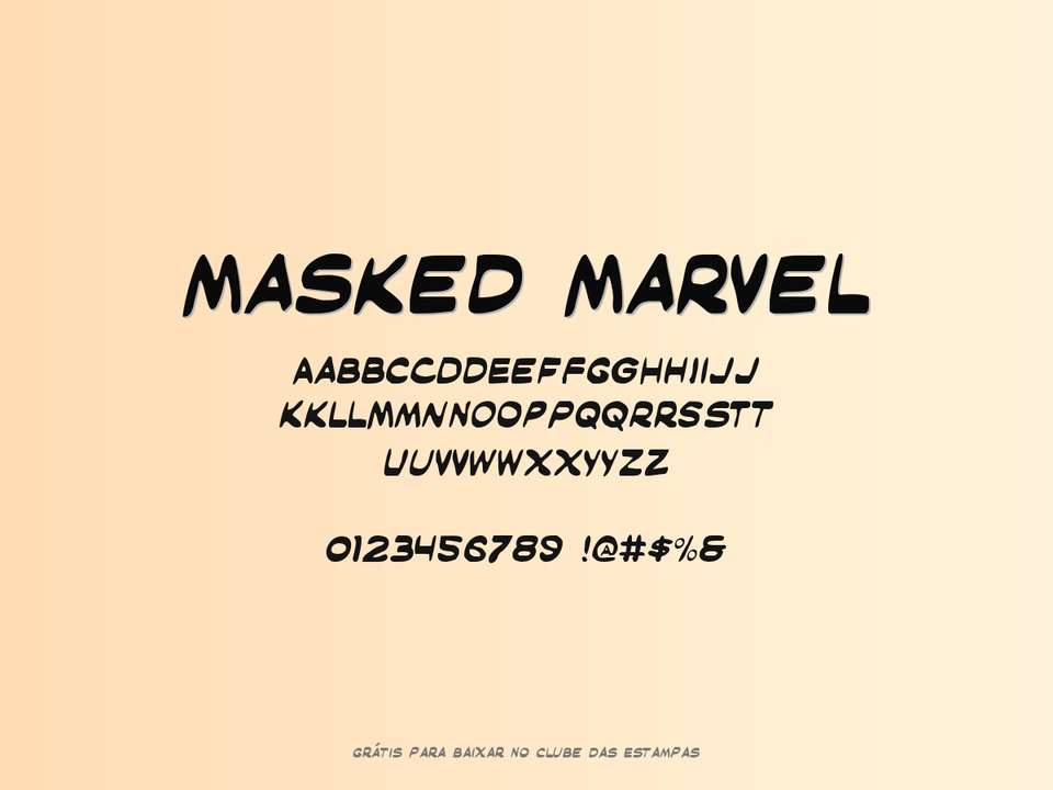 Fonte Masked Marvel Grátis Para Baixar
