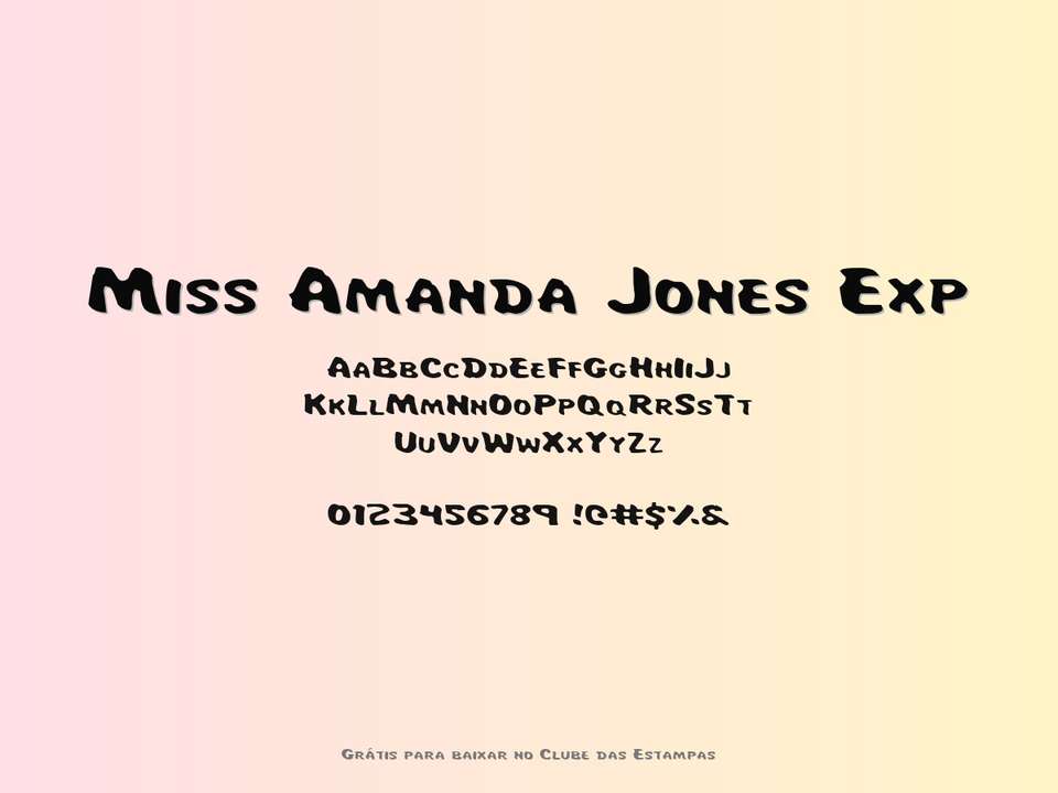 Fonte Miss Amanda Jones Exp Grátis Para Baixar