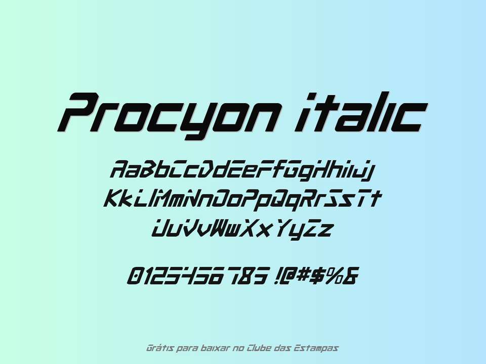 Fonte Procyon Italic Grátis Para Baixar