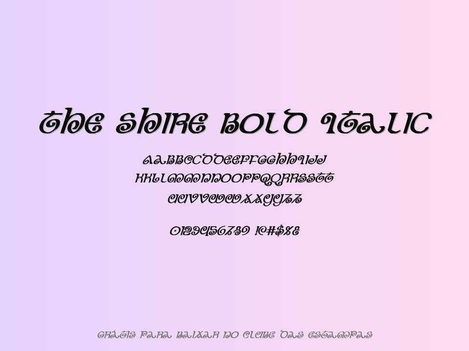 Fonte The Shire Bold Italic Grátis Para Baixar