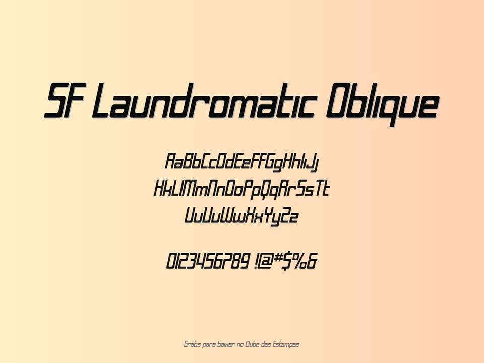 Fonte Sf Laundromatic Oblique Grátis Para Baixar