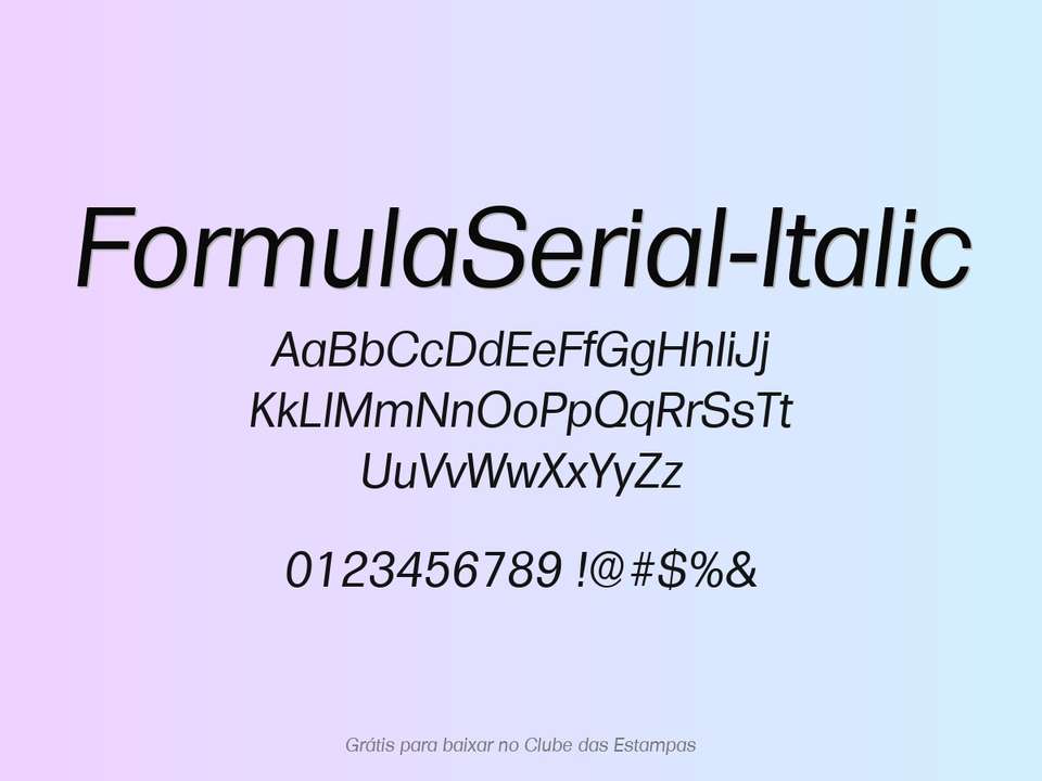Fonte Formulaserial Italic Grátis Para Baixar