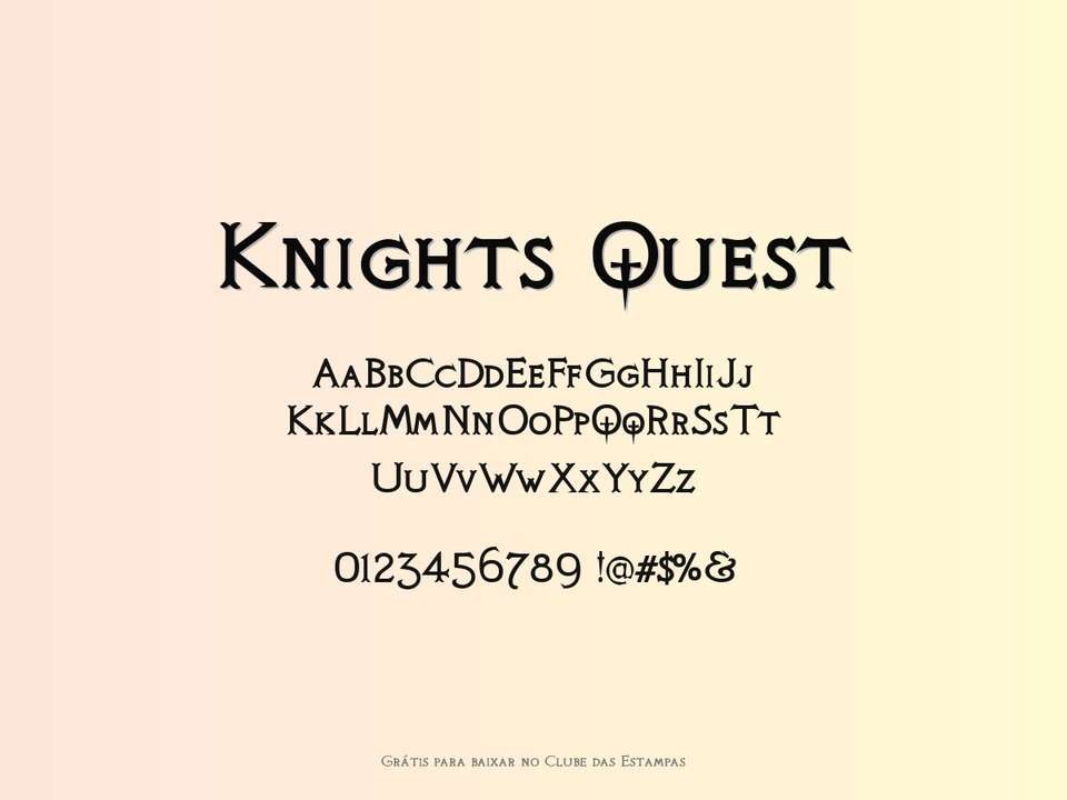Fonte Knights Quest Grátis Para Baixar