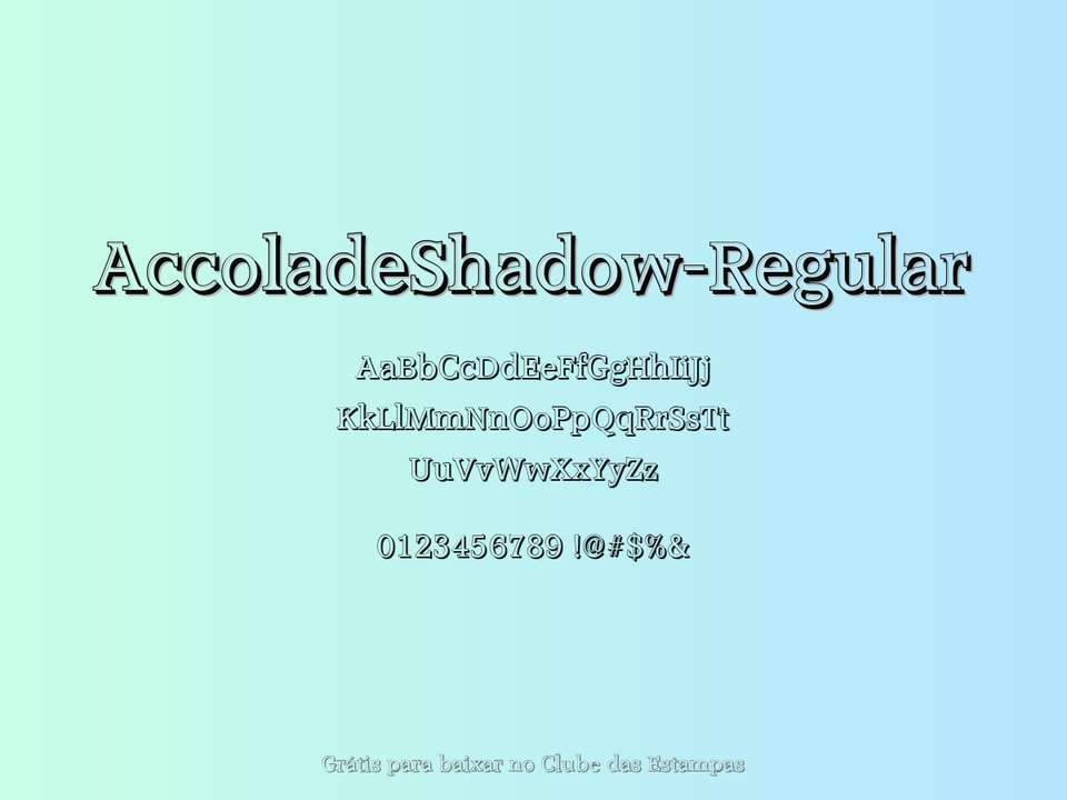 Fonte Accoladeshadow Regular Grátis Para Baixar